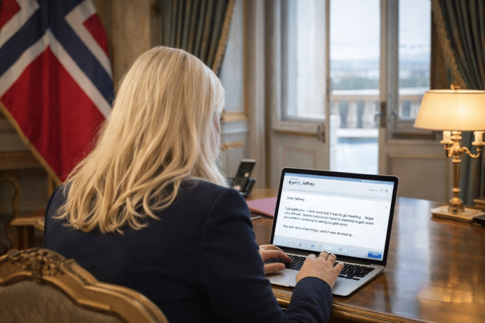 bildet av mette marit og jeffrey epstein