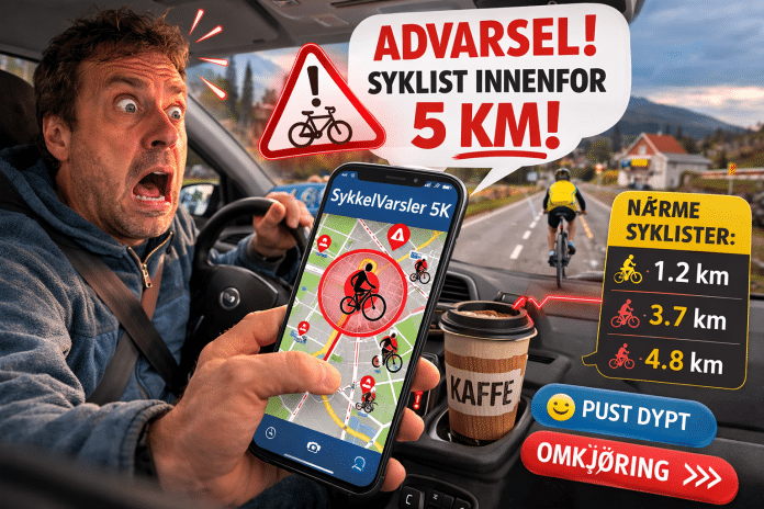 Er det lov å sykle i bilvei. Satire